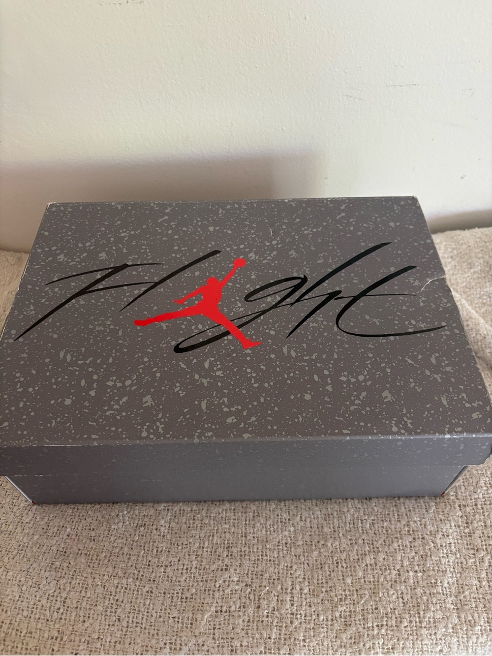 Jordan Retro Sneakers - Grey with Black and Red Accents - Picture 2 of 10